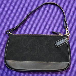 Black COACH Signature Demi Purse
